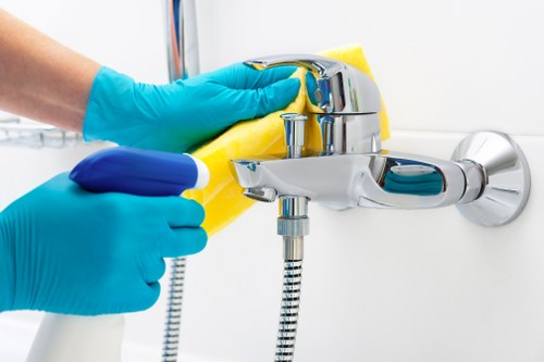 Cleaner using safe methods while handling carpet cleaning product